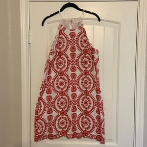 Embroidered Halter Dress